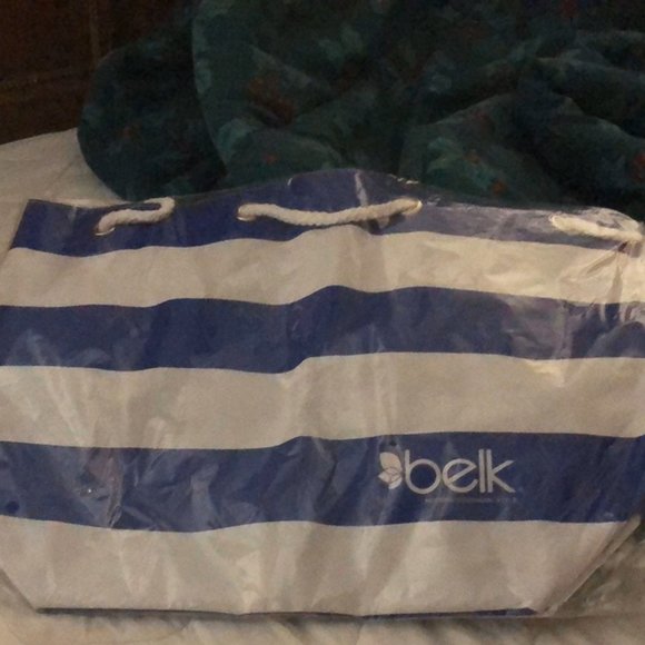 ROYAL/WHITE BEACH BAG - Picture 1 of 1